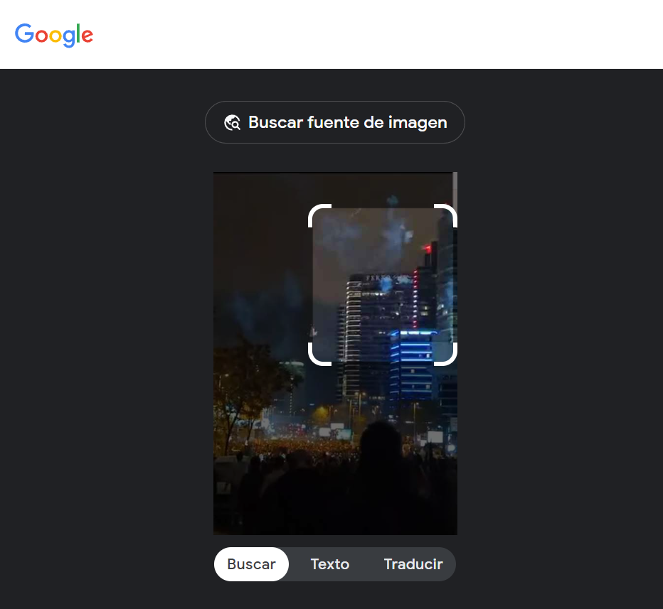 Captura de pantalla Google Lens